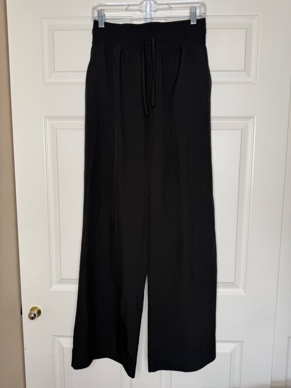 Albion Jetset Wide Leg Pants Pants Black High Rise Size M Tall Travel Lounge - Picture 3 of 12